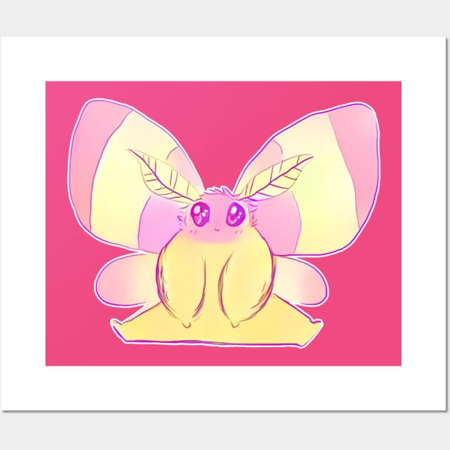 Adorable Rosy Maple Moth Wall Art by saradaboru